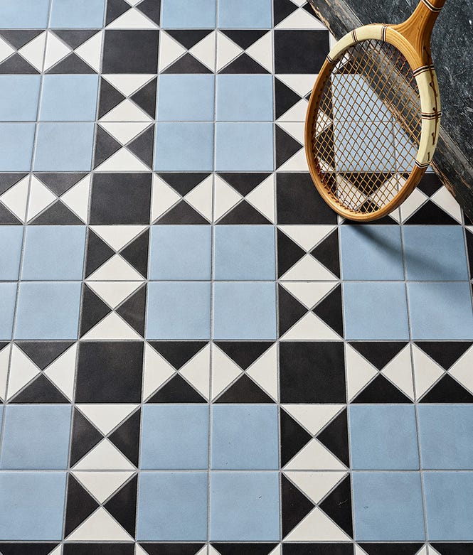 Victorian Style Floor Finchley Sky Blue Textured Finish