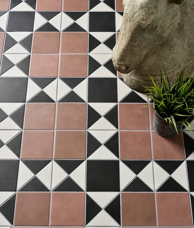 Victorian Style Floor Finchley Terracotta Textured Finish