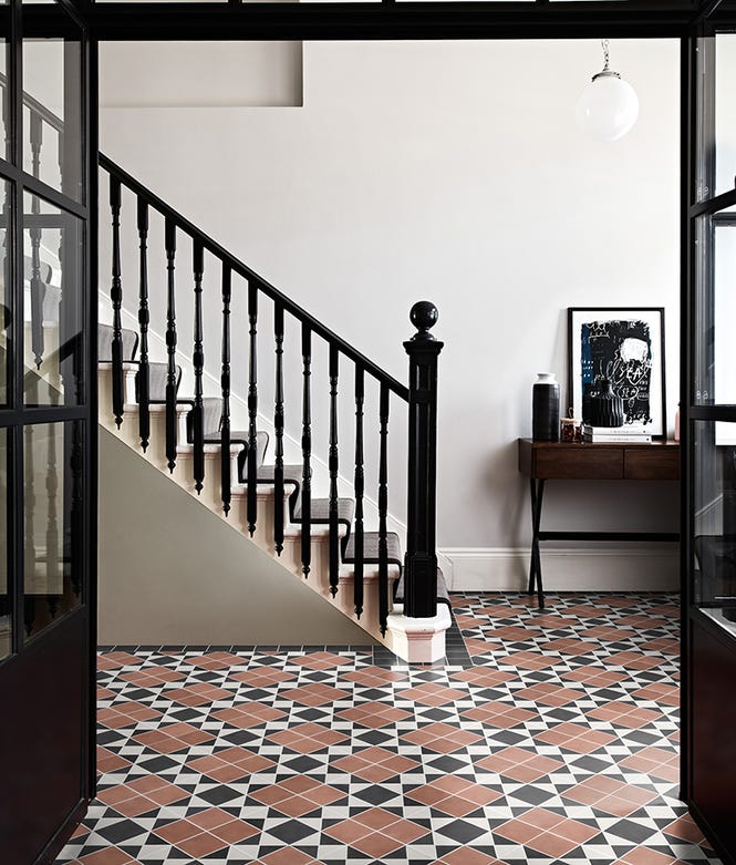 Victorian Style Floor Finchley Terracotta Textured Finish