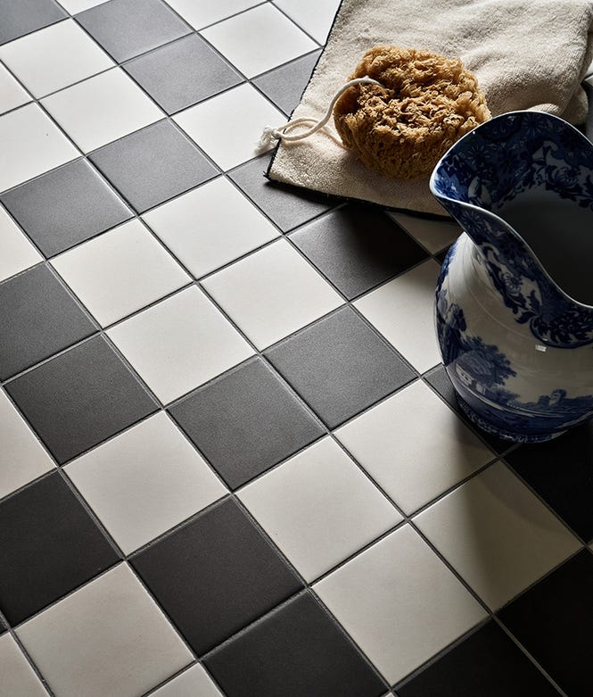 Victorian Style™ Porcelain Chequerboard Monochrome B