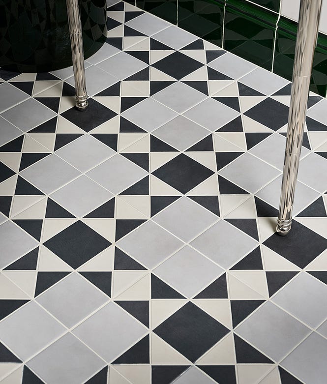 Victorian Style Floor Finchley Soft Grey Textured Finish