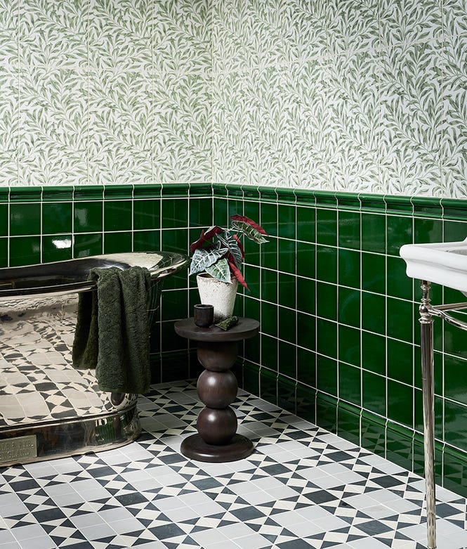 Victorian Style Floor Finchley Soft Grey Textured Finish