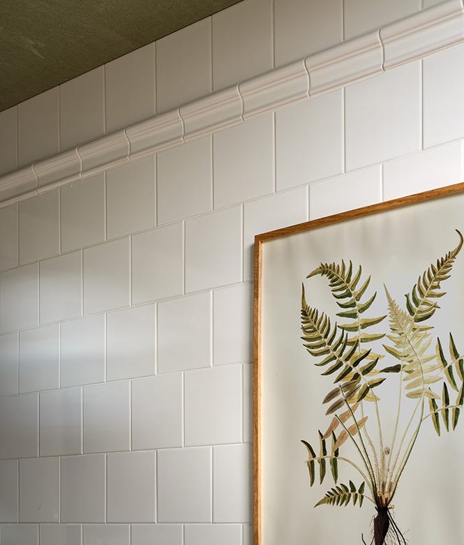 Victorian Style™ Ceramic Cotton White Dado