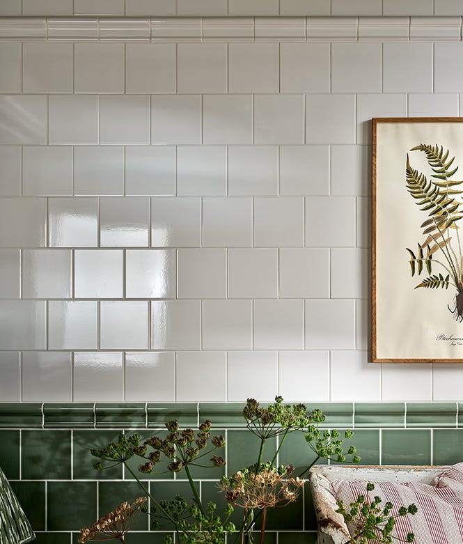 Victorian Style™ Ceramic Cotton White Dado