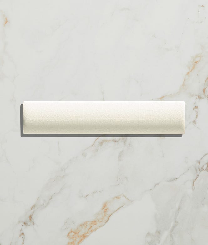 Victorian Style™ Ceramic Antique White Crackle Glaze Simple Beading