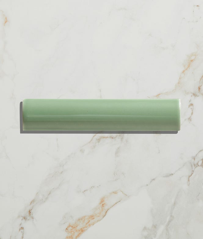 Victorian Style™ Ceramic Cabbage Green Crackle Glaze Simple Beading