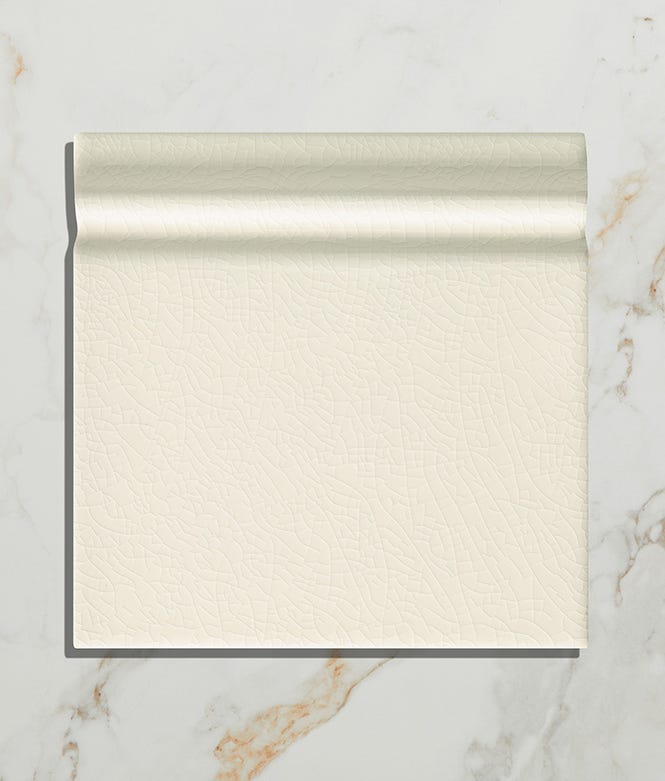 Victorian Style™ Ceramic Antique White Crackle Glaze Classic Skirting