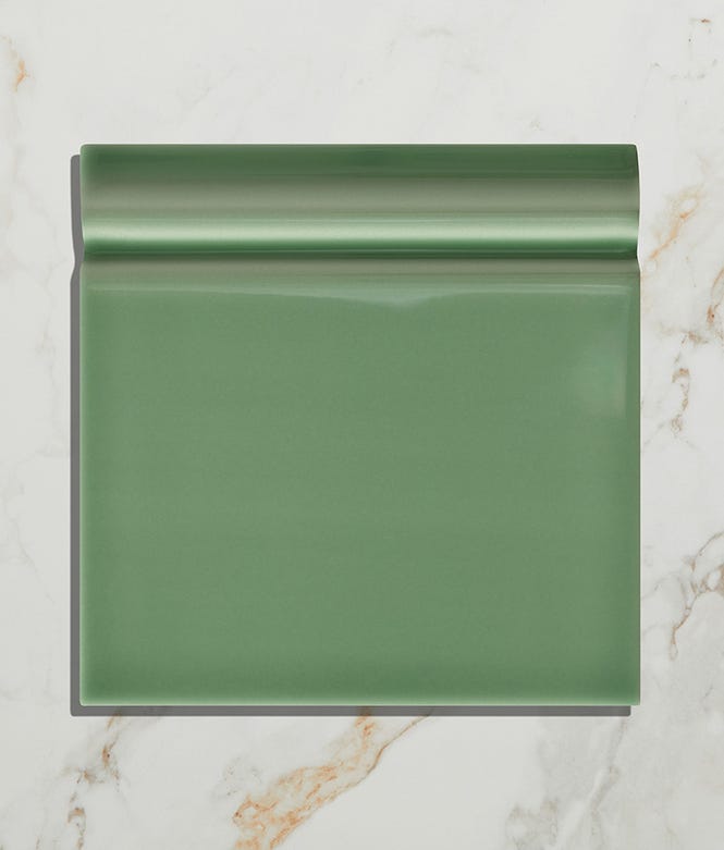 Victorian Style™ Ceramic Cabbage Green Crackle Glaze Classic Skirting