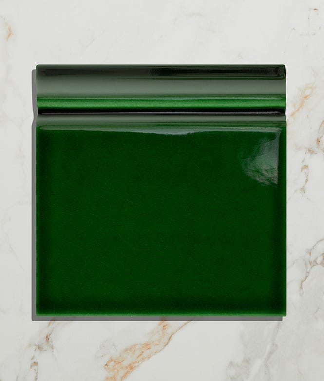 Victorian Style™ Ceramic Olive Green Crackle Glaze Classic Skirting