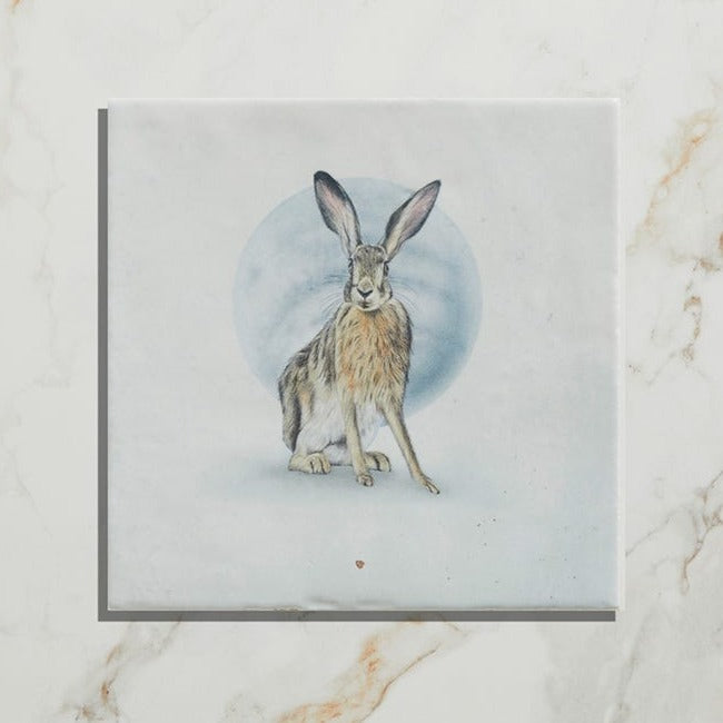 Wiltshire Hares by Joanna May (On Nuance Base) Satin Finish