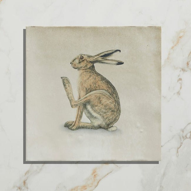 Wiltshire Hares by Joanna May (On Nuance Base) Satin Finish