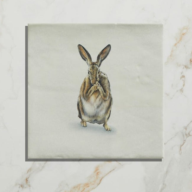 Wiltshire Hares by Joanna May (On Nuance Base) Satin Finish