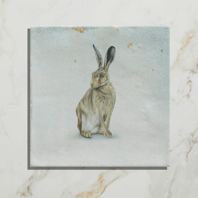 Wiltshire Hares by Joanna May (On Nuance Base) Satin Finish