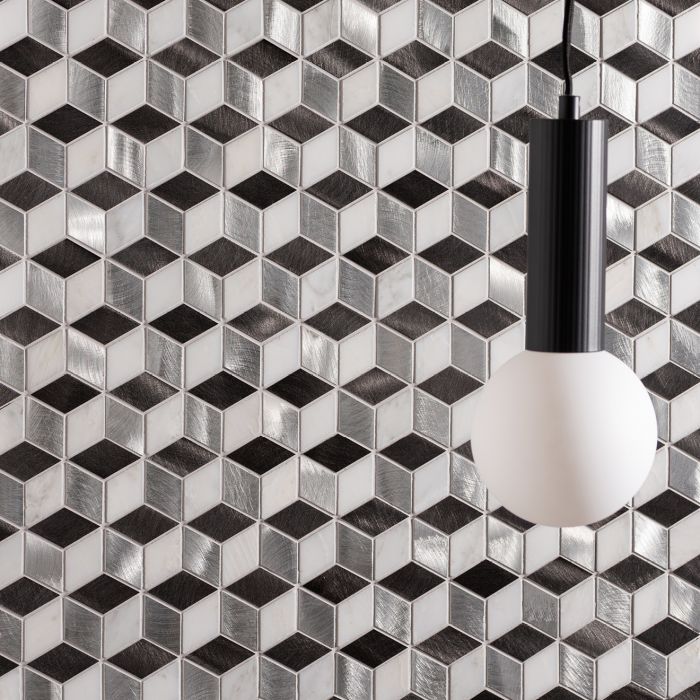 Courier 3D Cube Aluminium Mosaic