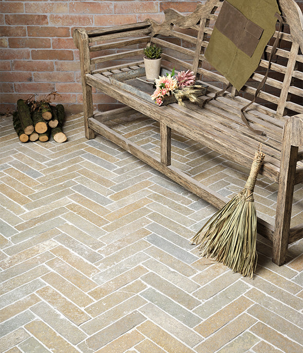 Farley Limestone Parquet Seasoned Finish