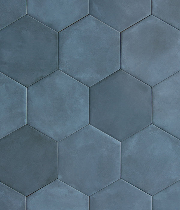 Medina Hexagon Porcelain Navy Blue