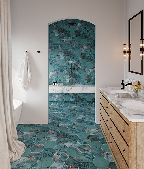 Mermaid’s Garden Porcelain Hexagon