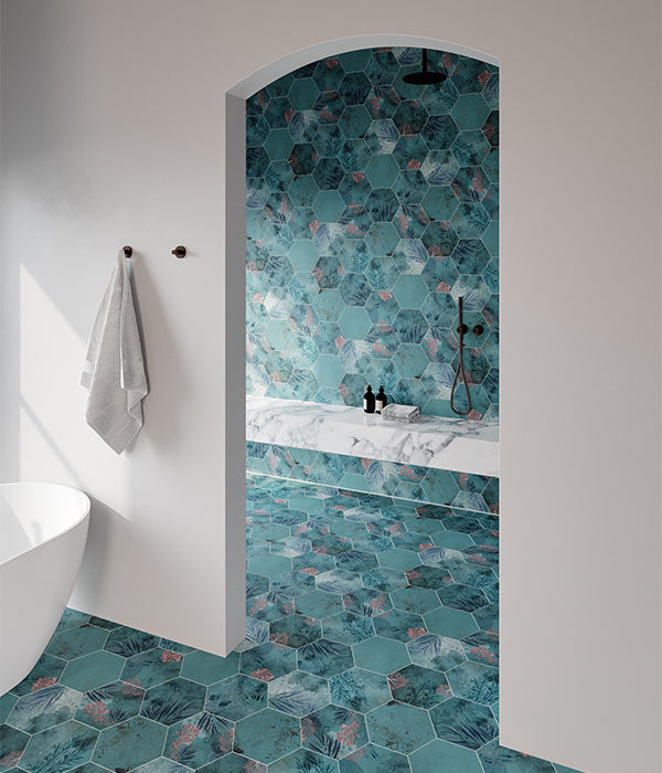 Mermaid’s Garden Porcelain Hexagon