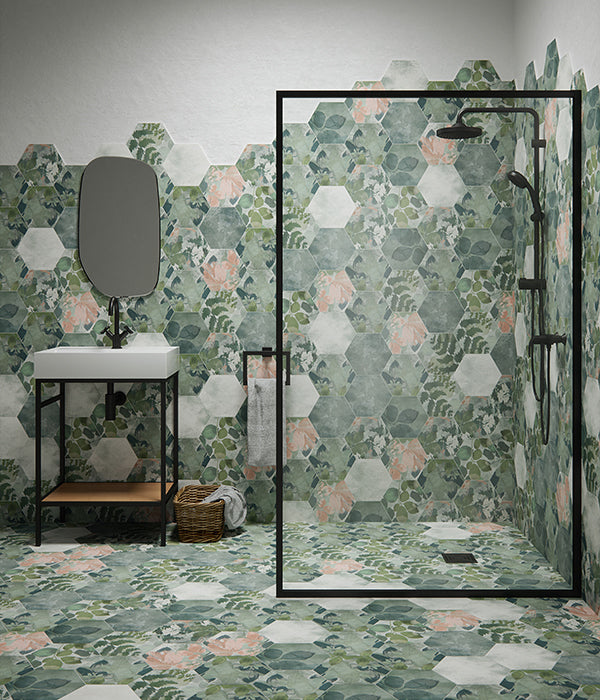 Woodland Glade Porcelain Melange Green