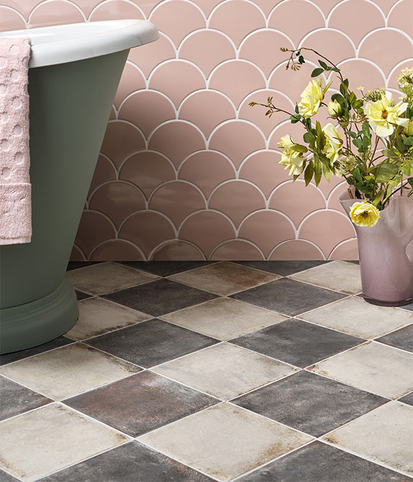 Osterley Porcelain Textured Square White