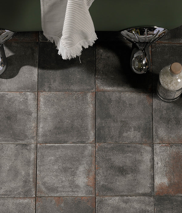 Osterley Porcelain Textured Square Black