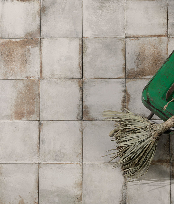 Osterley Porcelain Textured Square White