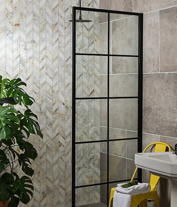 Palazzo Oro Chevron Marble mosaic Honed Finish