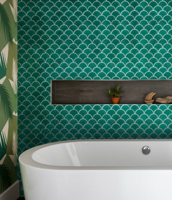 Atlantis Scallop Porcelain Emerald