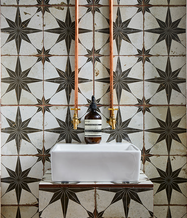 Spitalfields Ceramic Retro Star Black