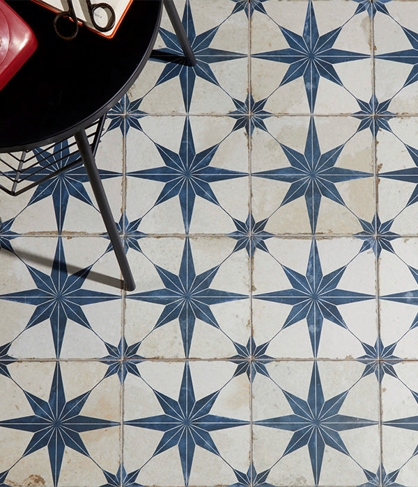 Spitalfields Ceramic Retro Star Blue