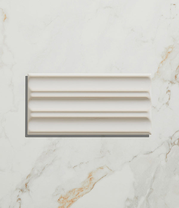 Tunstall Deep White Fluted