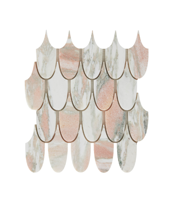 East Java Flamingo Marble Plume Honed Finish