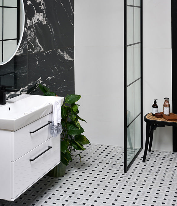 Zen Marble Grand Basket Weave Marble Mosaic