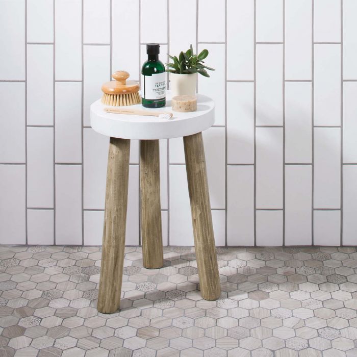Perla Large Hexagon Stone Mosaic