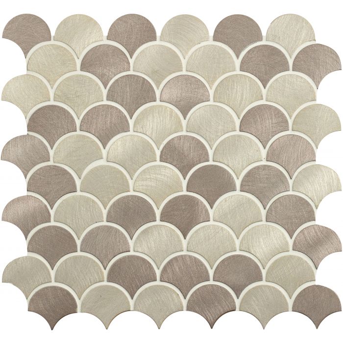 Skoll Beige Mix Scale Aluminium Mosaic