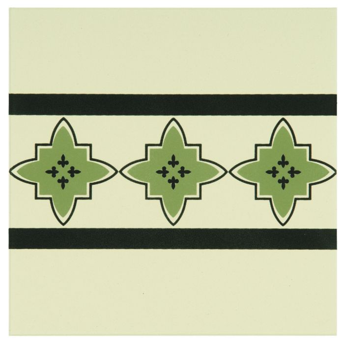 Marrakech Border Dublin and Black on White