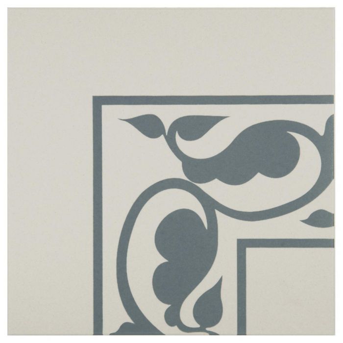 Moroccan External Corner Denim on Dover White