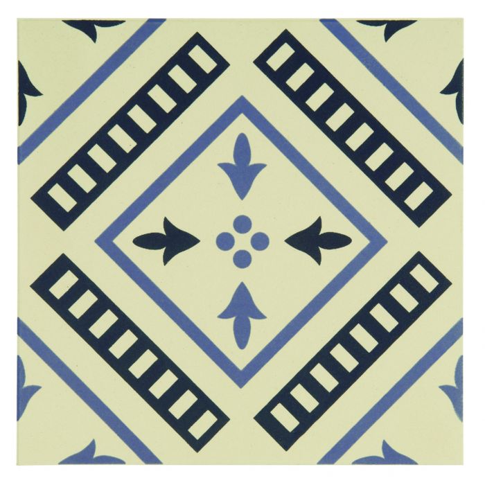 Pompeii Indigo and Dark Blue on White