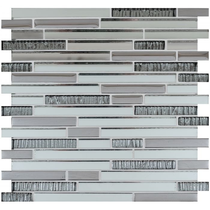 Reflections Silver Mixed Glass Mosaic
