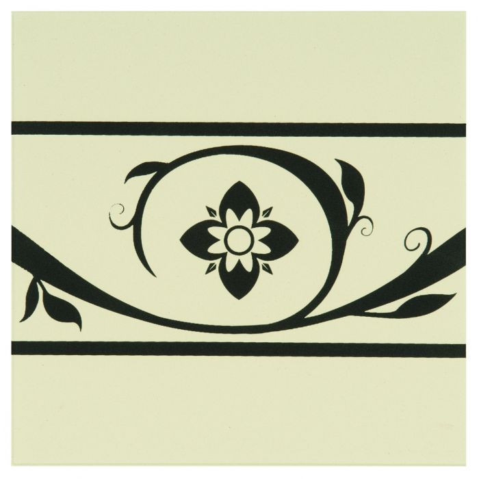 Saxon Border Black on White