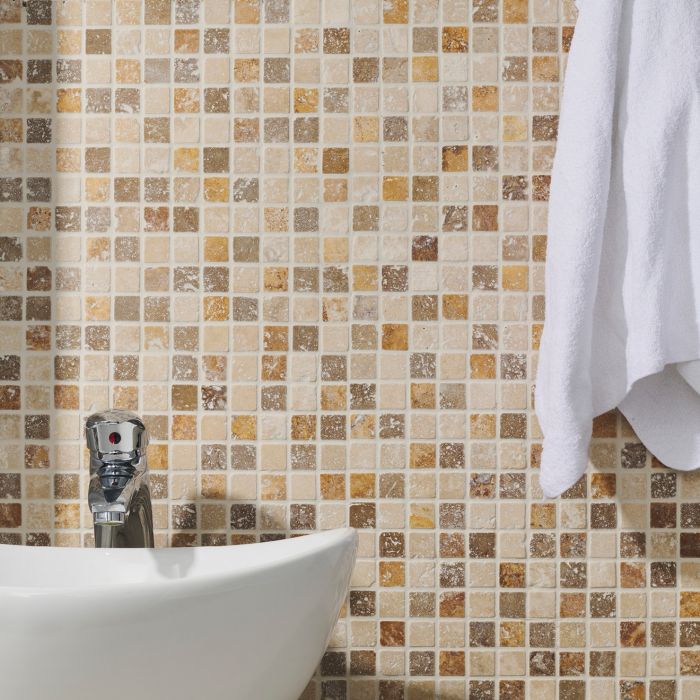 Mixed Travertine 2.3 Venetian Stone Mosaic