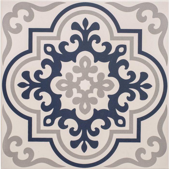 Vogue Dark Blue/Light Grey on Chalk