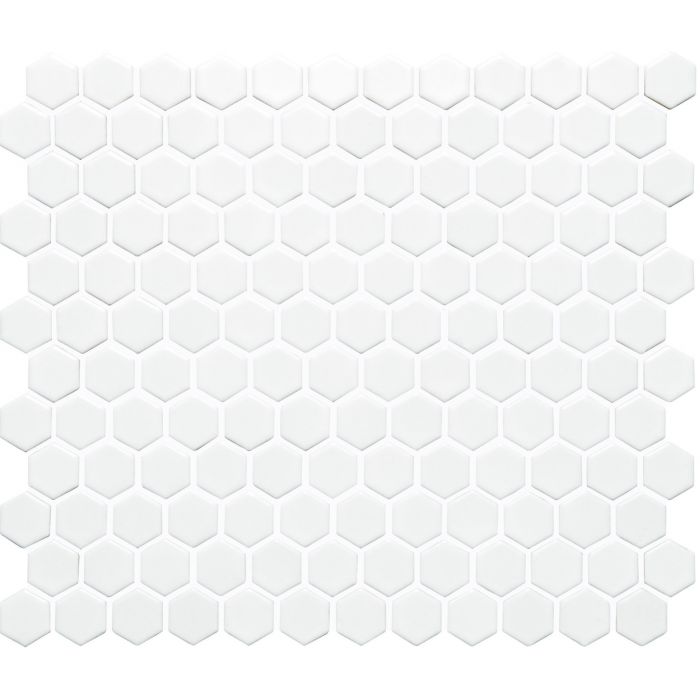 White Honeycomb Floor Mosaic