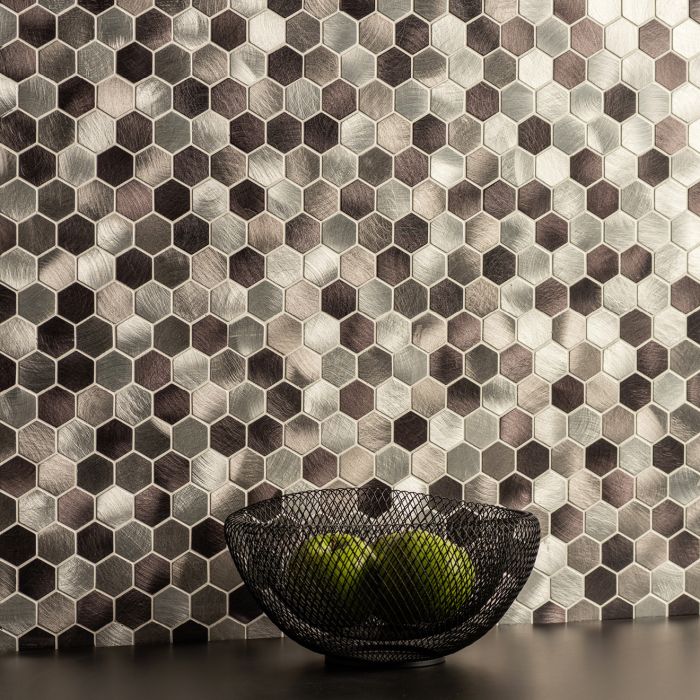 Zenith Silver Aluminium Mosaic