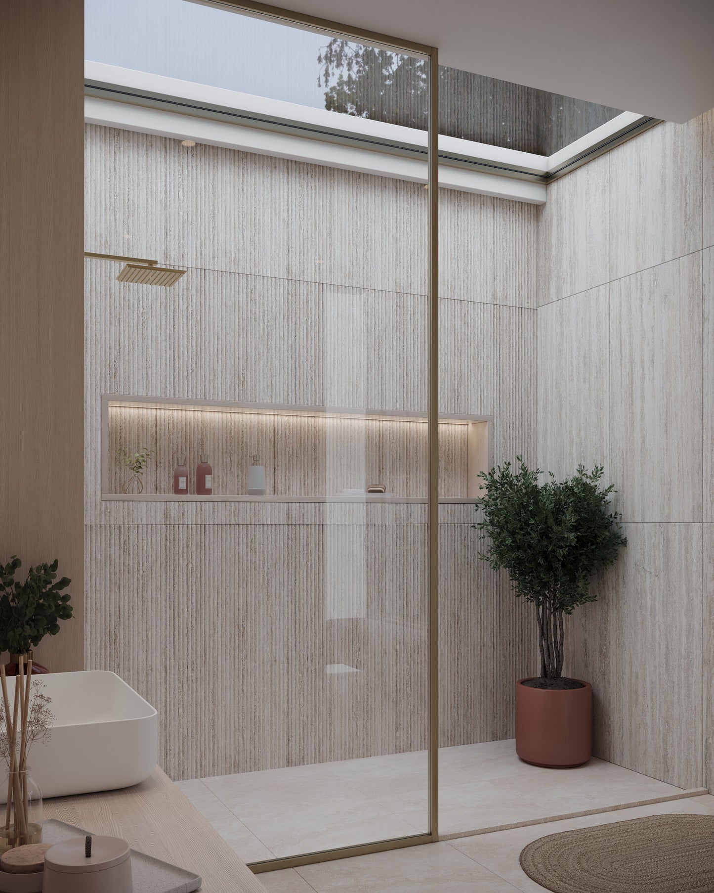 Travertine Effect Bathroom Tiles - By European Heritage