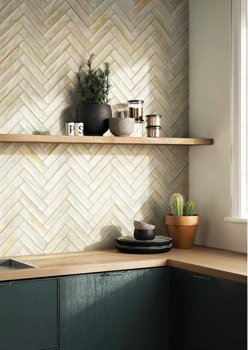 Herringbone Floor Tiles - By European Heritage