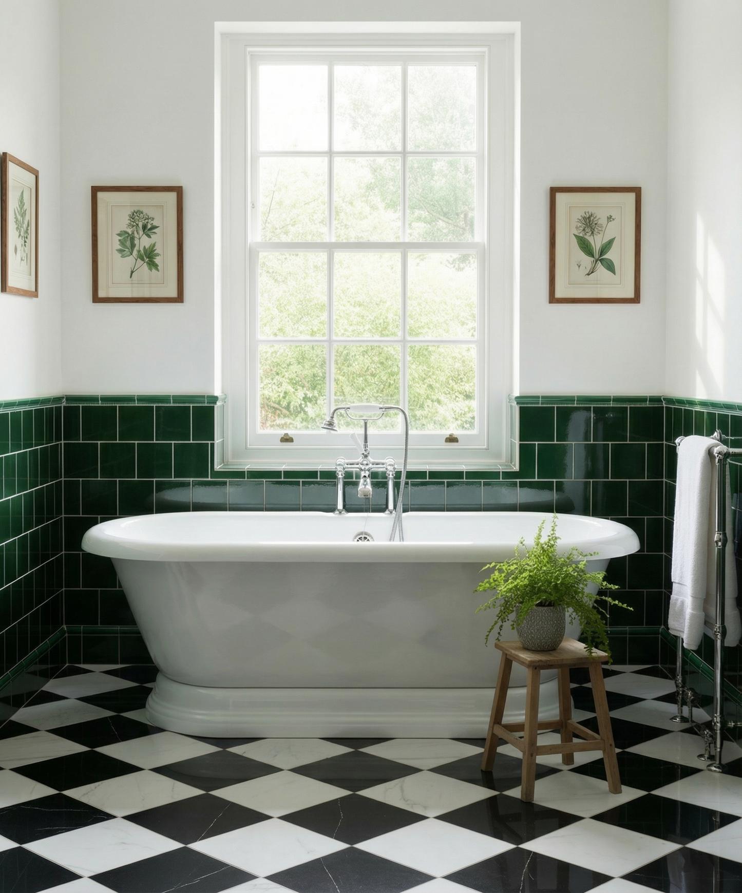 Chequerboard Bathroom Tiles - By European Heritage