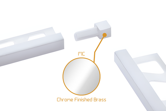 Schluter Quadec Q - Die Cast Internal/External Corner Chrome Finished Brass
