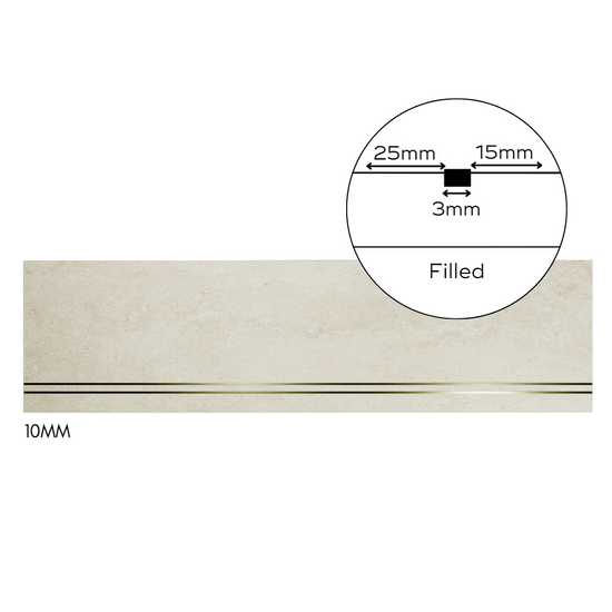 Bespoke Tile Step Fabrication - Mitre & Glued "Reinforced Mitre" Profile (max 70mm lip height)