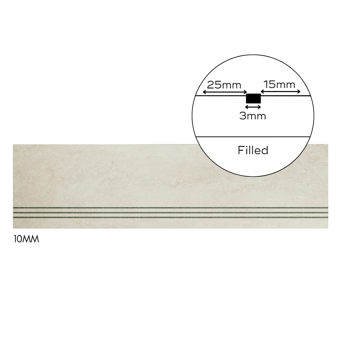Bespoke Tile Step Fabrication - Mitre & Glued "Reinforced Mitre" Profile (over 70mm lip height)